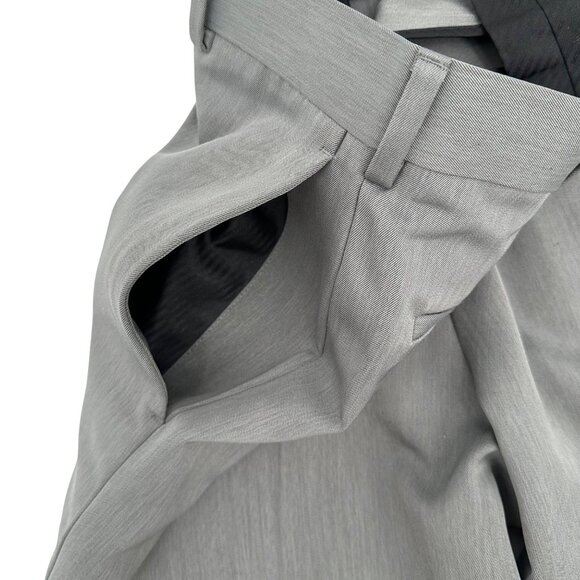 Axist Mens Gray 100% Polyester Flat Front Business Casual Dress Pants 34x30 - Picture 11 of 12